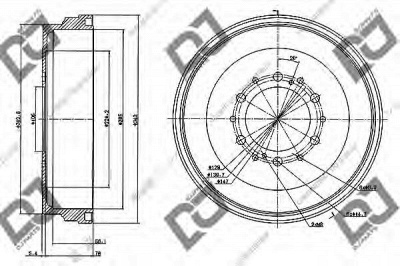 DJ PARTS br1035 -  Тормозной барабан